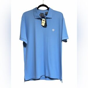 Chaps Men's Sky Blue Polo with Embroidered Crest